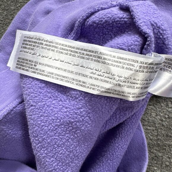 Disney 100 Years Of Wonder Hoodie Youth Kids 11/12 Purple Embroidered Sweatshirt - Picture 6 of 11